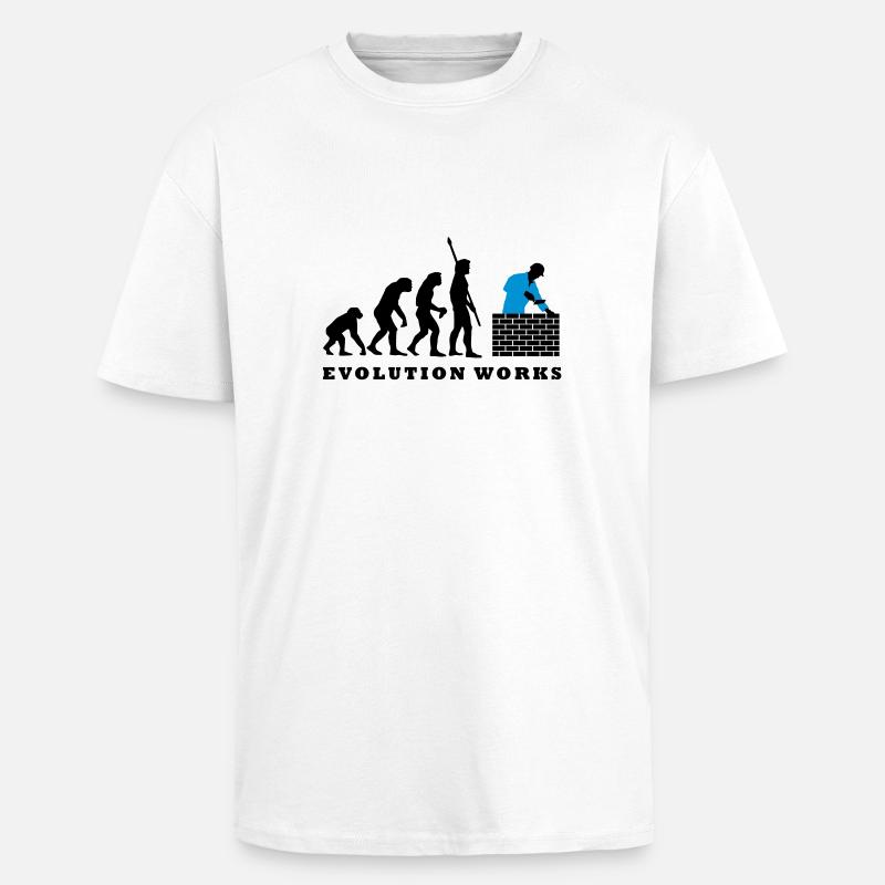 evolution_maurer_b_2c - Oversized Heavyweight Unisex T-Shirt - Weiß
