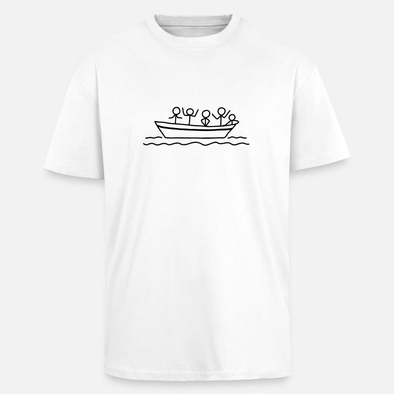Bootsfahrt - Schiffstour - Oversized Heavyweight Unisex T-Shirt - Weiß