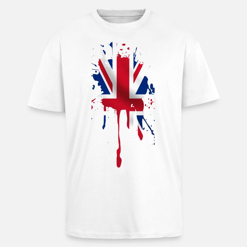 union jack - Unisex Oversized Heavyweight T-shirt - white