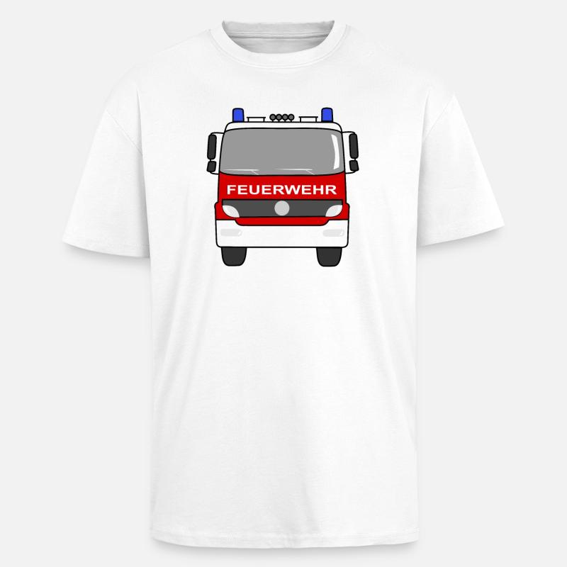Fire Engine - T-shirt unisexe oversize épais - blanc