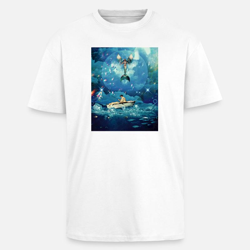 Magic Ocean - Unisex Oversized Heavyweight T-shirt - white