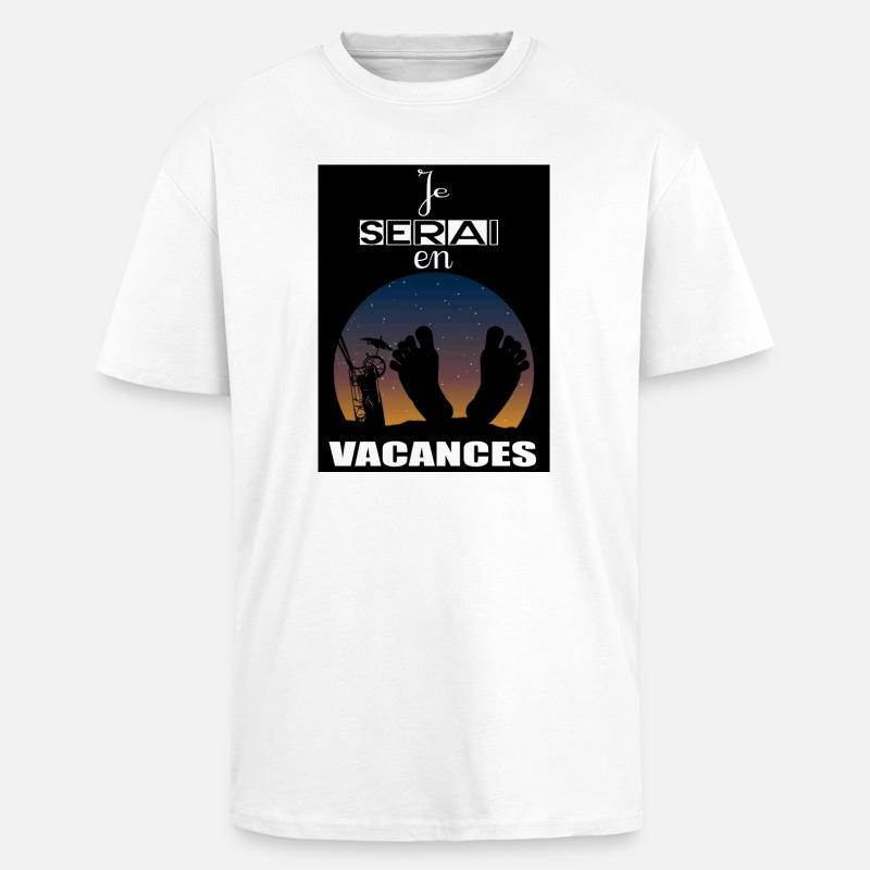 I will be on vacation - Unisex Oversized Heavyweight T-shirt - white