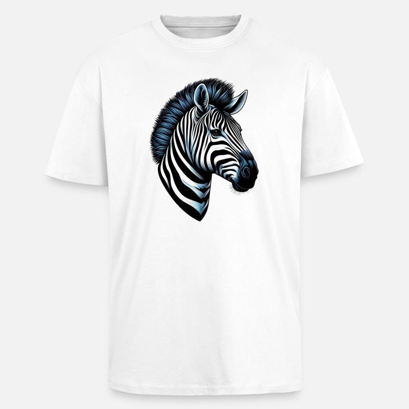 Zebra - Oversized Heavyweight Unisex T-Shirt - Weiß