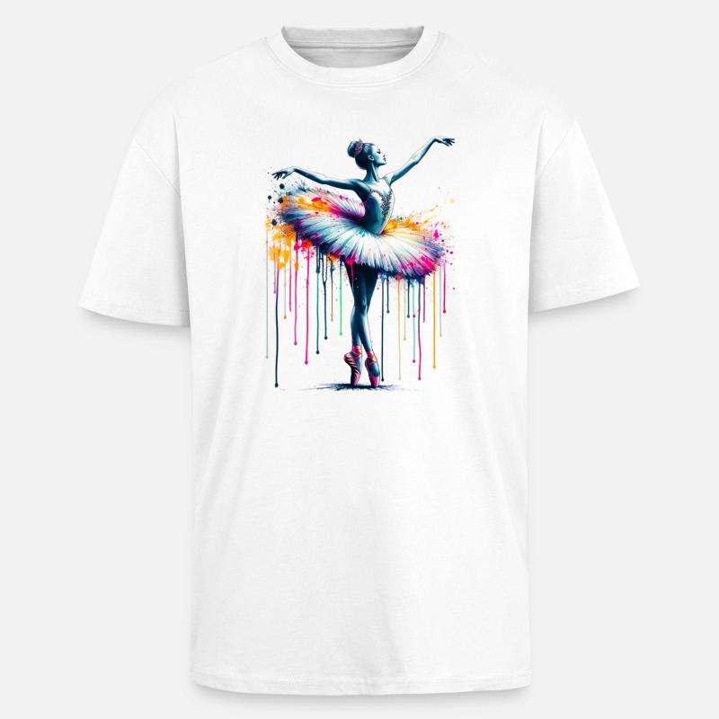 Balletttänzerin mit Tutu - Oversized Heavyweight Unisex T-Shirt - Weiß