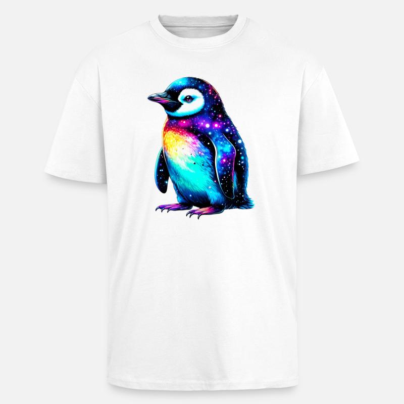 Penguin - Unisex Oversized Heavyweight T-shirt - white