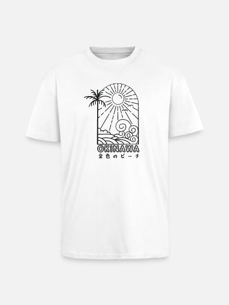 Okinawa Gyldne strande i Japan - Unisex oversized heavyweight t-shirt - hvid