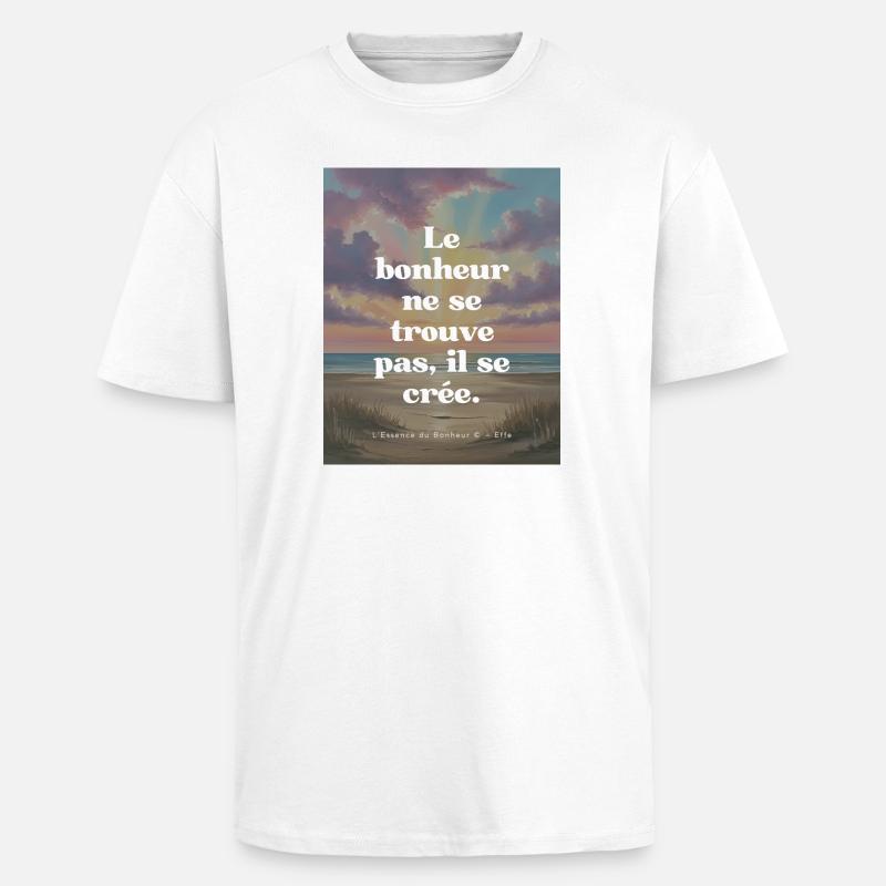 "Schaffe dein Glück" - Oversized Heavyweight Unisex T-Shirt - Weiß