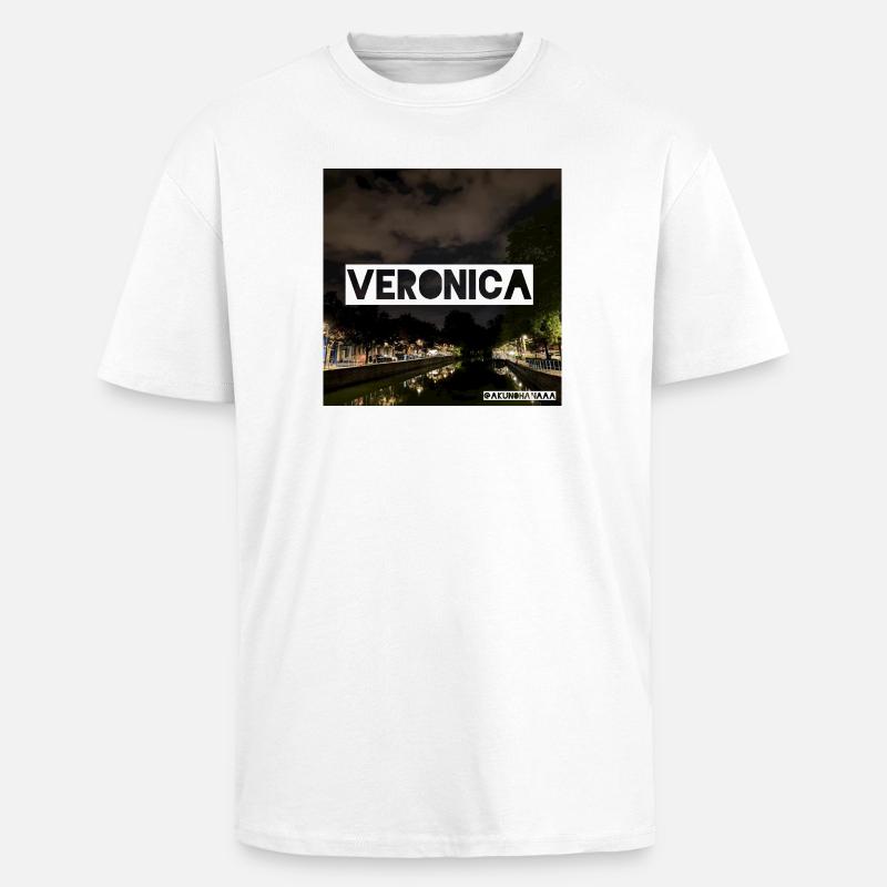 SINGLE VERONICA - T-shirt unisexe oversize épais - blanc
