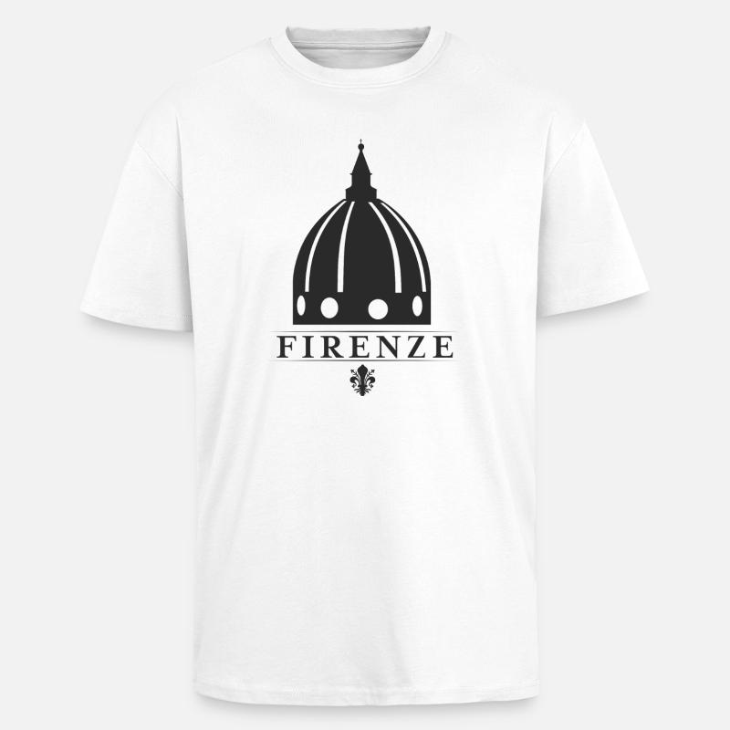 FIRENZE - T-shirt unisex oversize pesante - bianco