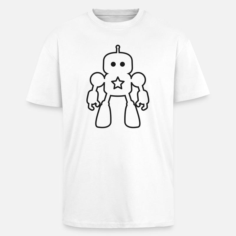 Robots – Artificial Intelligence Sci-Fi Design - Unisex Oversized Heavyweight T-shirt - white