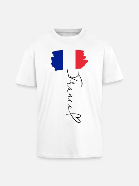 Flag France Regional Pride National Identity - Unisex Oversized Heavyweight T-shirt - white