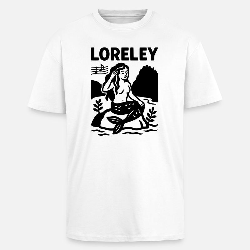 loreley - Oversized Heavyweight Unisex T-Shirt - Weiß
