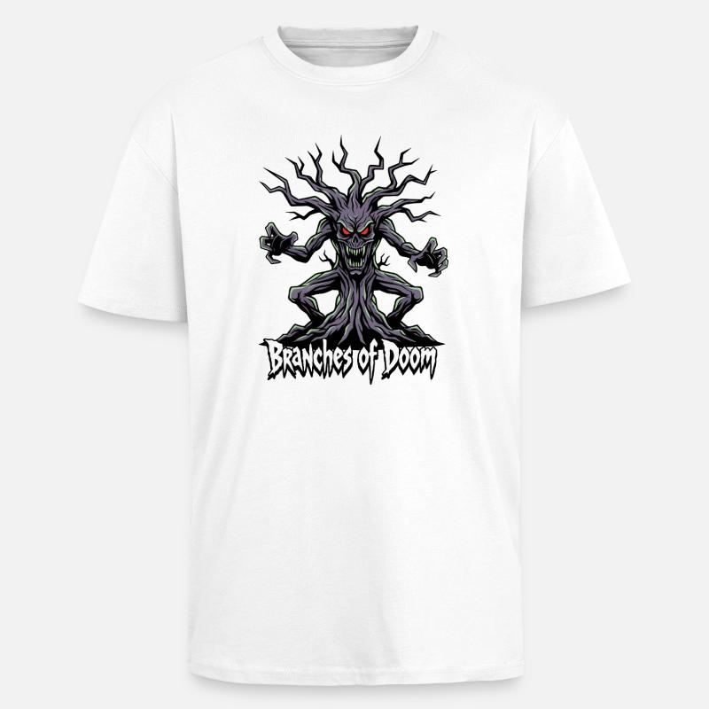 Branches of Doom – Dämonischer Baumgeist - Oversized Heavyweight Unisex T-Shirt - Weiß