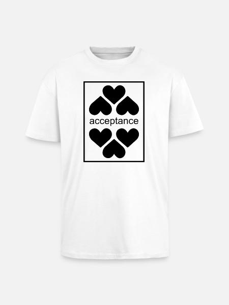 Acceptance - Unisex Oversized Heavyweight T-shirt - white