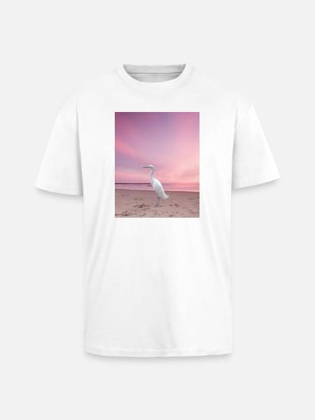 La star "Le flamant blanc" - T-shirt unisexe oversize épais - blanc