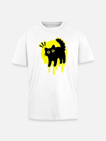 Chat Chat - T-shirt unisexe oversize épais - blanc