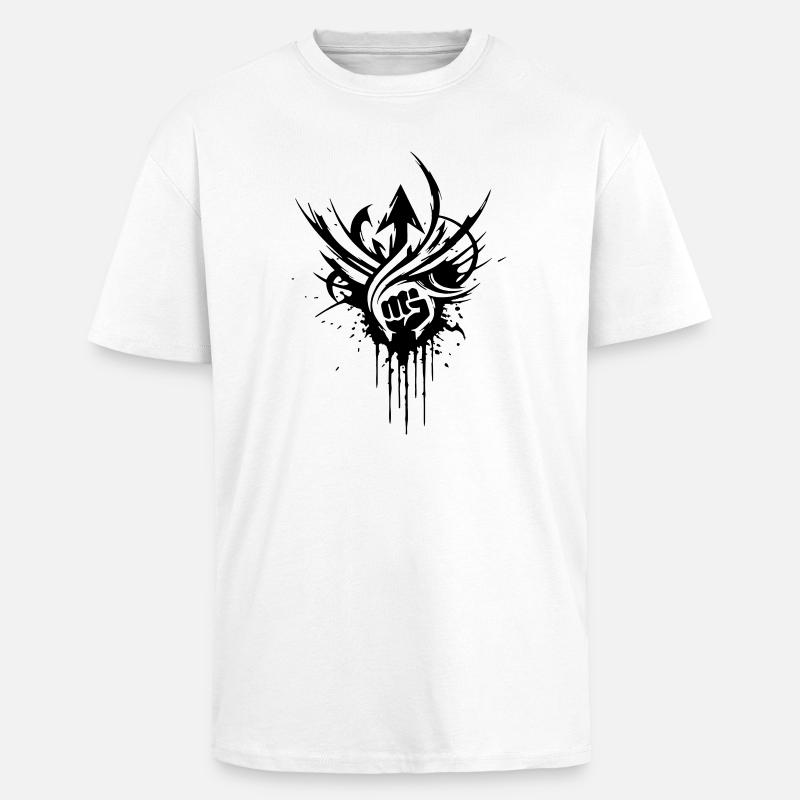 NoxstyllT3 - T-shirt unisexe oversize épais - blanc