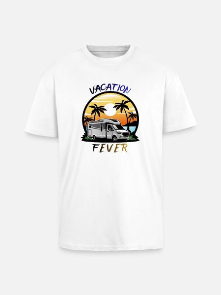 Sigura design Vacation Fever Sunset Camper - Unisex Oversized Heavyweight T-shirt - white