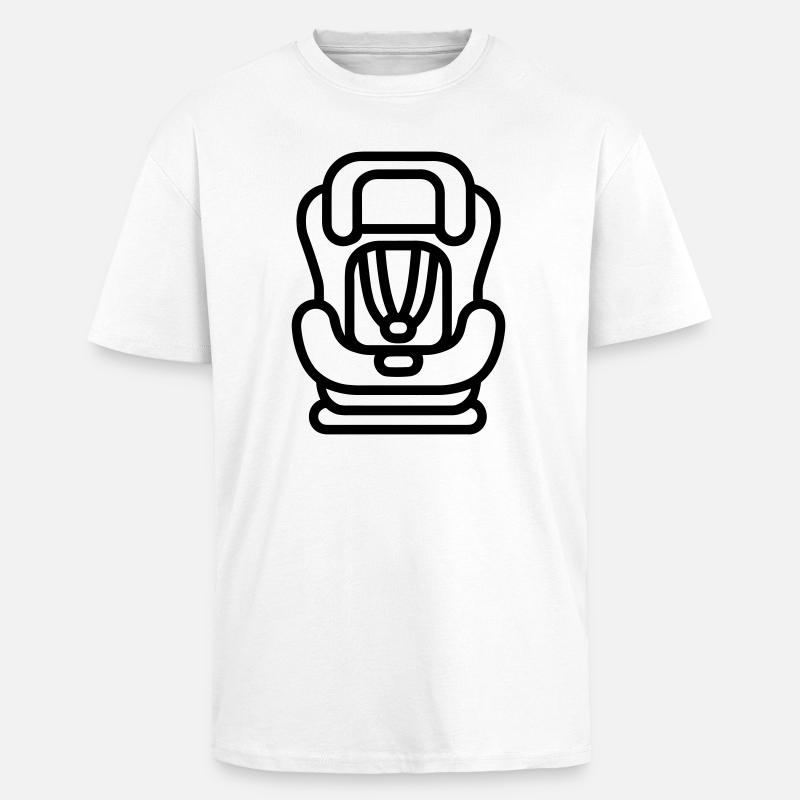 siège auto bébé - T-shirt unisexe oversize épais - blanc