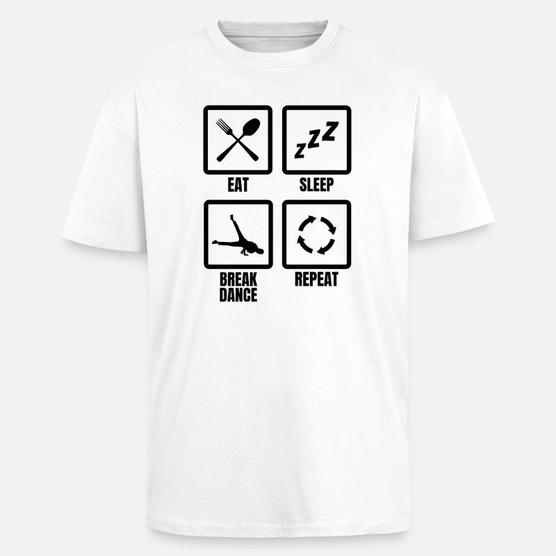 Breakdancer Daily Routine - Unisex Oversized Heavyweight T-shirt - white