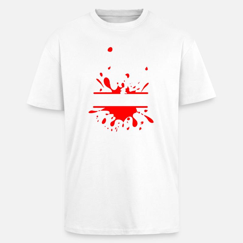 Mud Run Duo – Custom Splash Design - Unisex Oversized Heavyweight T-shirt - white