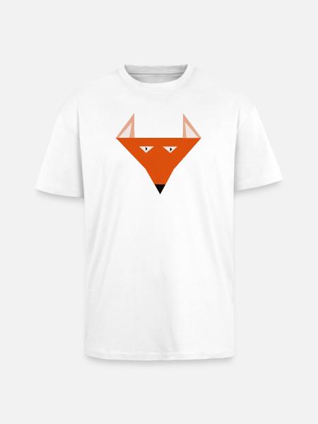  Fuchs Kopf - Oversized Heavyweight Unisex T-Shirt - Weiß