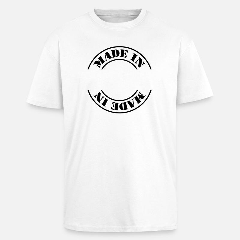 made in m1k2 - Oversized Heavyweight Unisex T-Shirt - Weiß