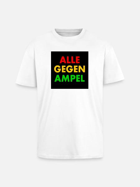 Alle gegen ampel - Oversized Heavyweight Unisex T-Shirt - Weiß