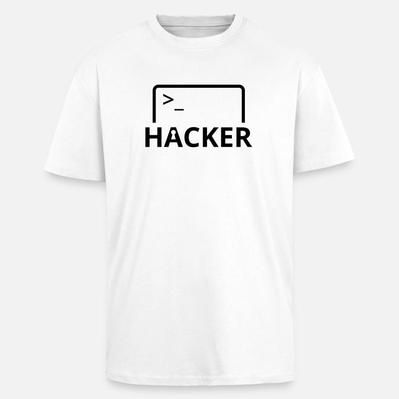 Hacker computer scientist computer programmer - Unisex Oversized Heavyweight T-shirt - white