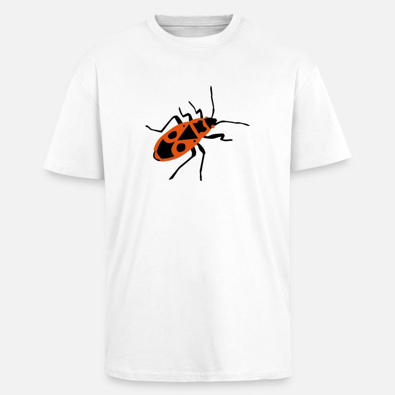 Fire beetle - insect - Firebug - Unisex Oversized Heavyweight T-shirt - white