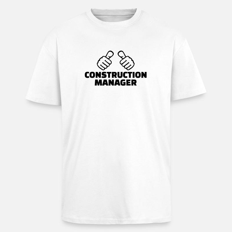 Construction manager - Unisex Oversized Heavyweight T-shirt - white