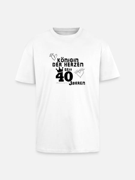 40 Geburtstag T-Shirt Frau - Oversized Heavyweight Unisex T-Shirt - Weiß