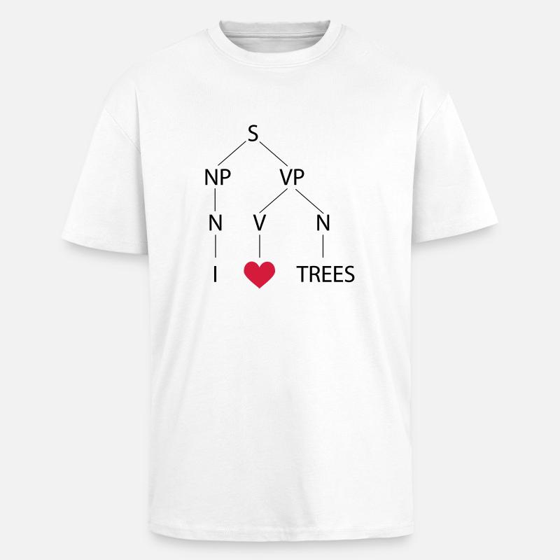 Syntax tree - Unisex Oversized Heavyweight T-shirt - white