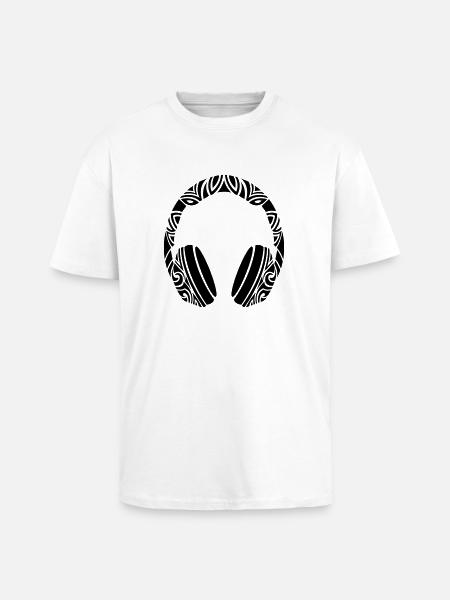 casque - T-shirt unisexe oversize épais - blanc