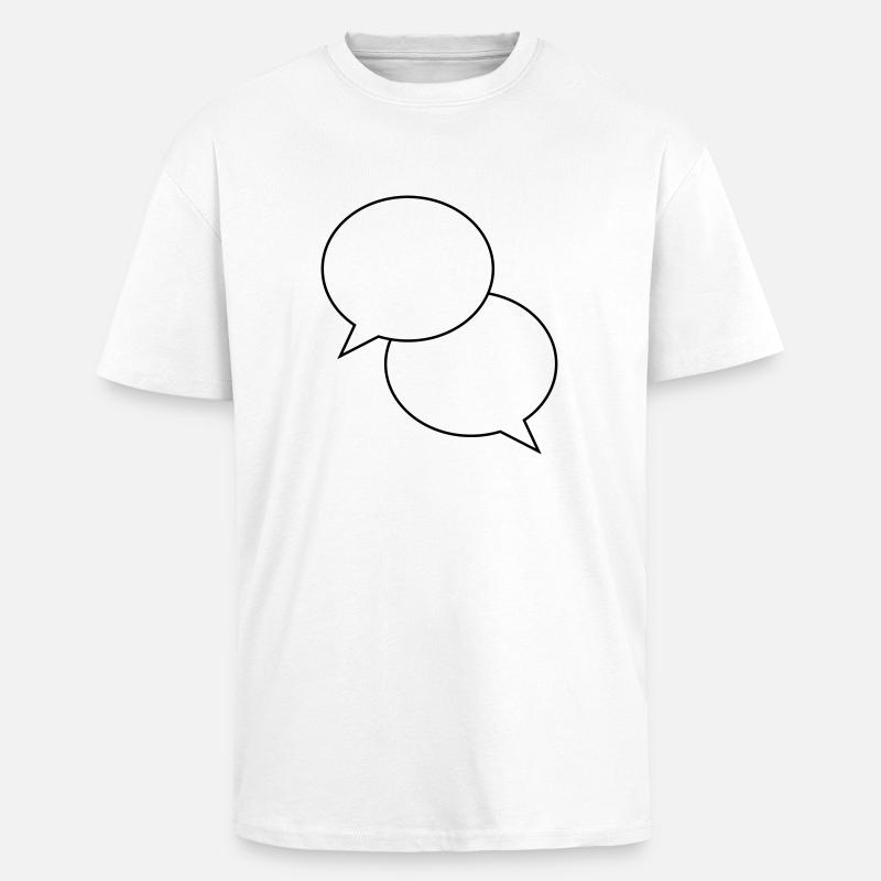 sprechblasen design - Oversized Heavyweight Unisex T-Shirt - Weiß