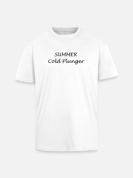 Summer Cold Plunge  - Unisex Oversized Heavyweight T-shirt - white