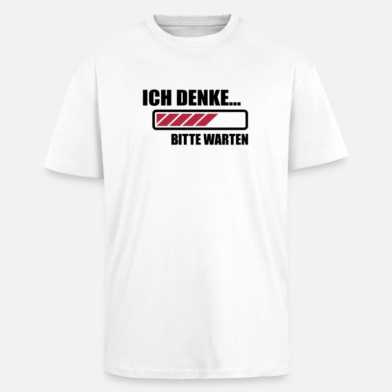 Ich denke - Oversized Heavyweight Unisex T-Shirt - Weiß