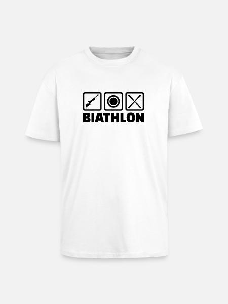 Biathlon - Unisex Oversized Heavyweight T-shirt - white