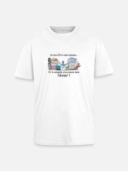 Eine fehlen .... - Oversized Heavyweight Unisex T-Shirt - Weiß