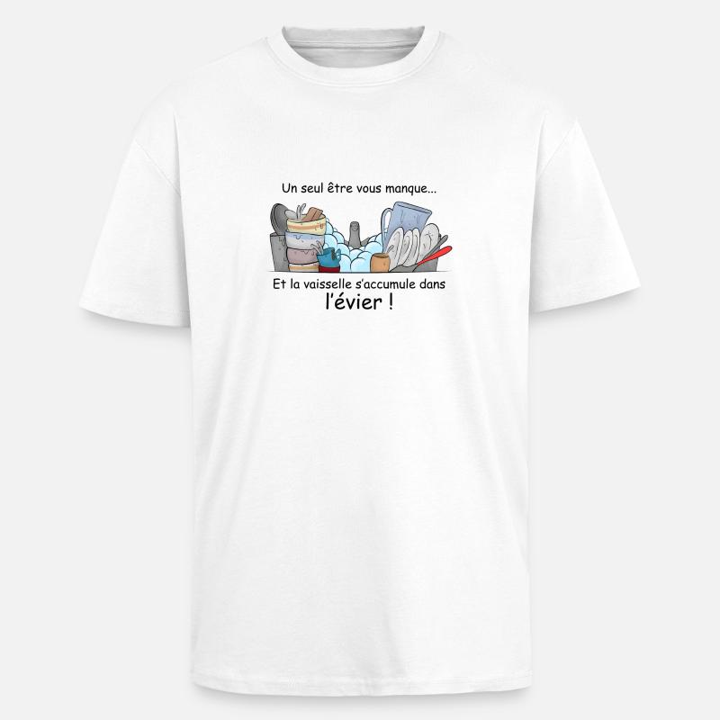 Eine fehlen .... - Oversized Heavyweight Unisex T-Shirt - Weiß