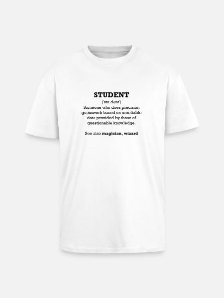 Student - wizard - Unisex Oversized Heavyweight T-shirt - white
