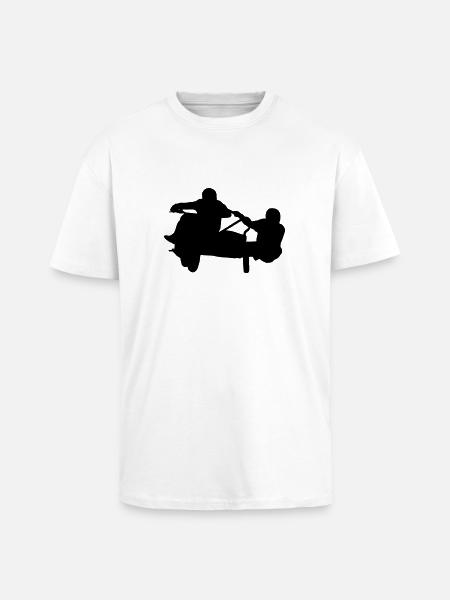Sidecarcross - Motocross - Oversized Heavyweight Unisex T-Shirt - Weiß