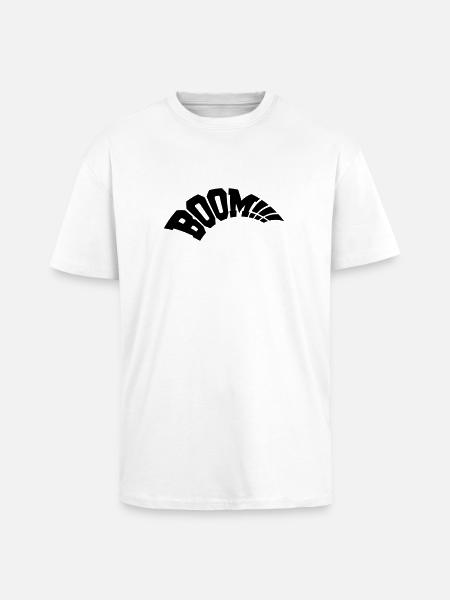 Boom - Oversized Heavyweight Unisex T-Shirt - Weiß