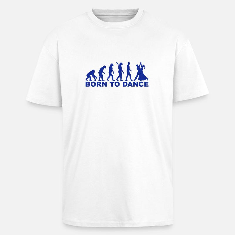 Evolution Dancing - Unisex Oversized Heavyweight T-shirt - white