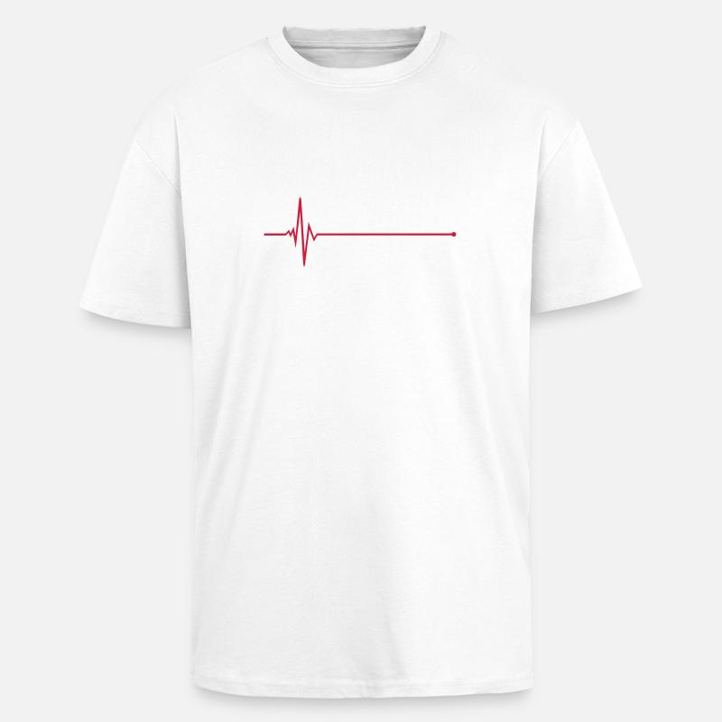 Pulse - Frequency - Unisex Oversized Heavyweight T-shirt - white