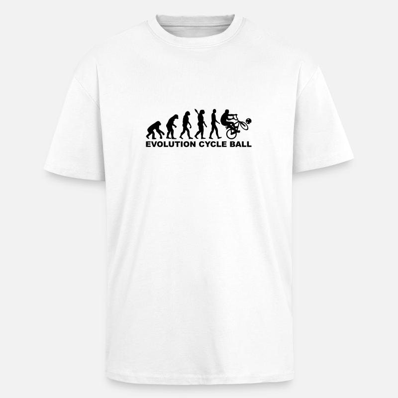 Evolution Cycle ball - Unisex Oversized Heavyweight T-shirt - white