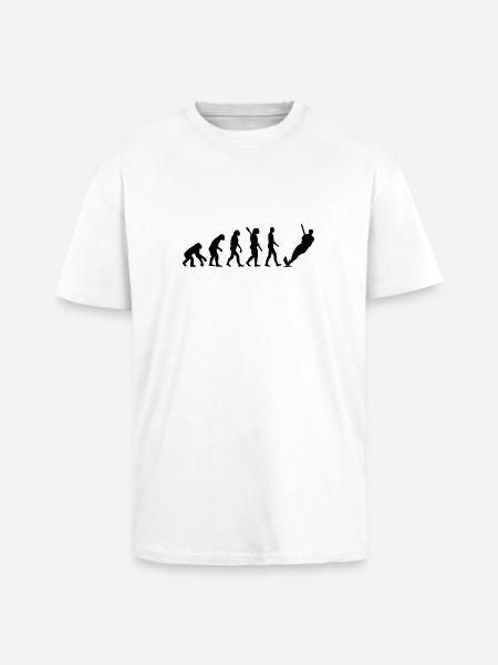 Évolution Ski nautique - T-shirt unisexe oversize épais - blanc