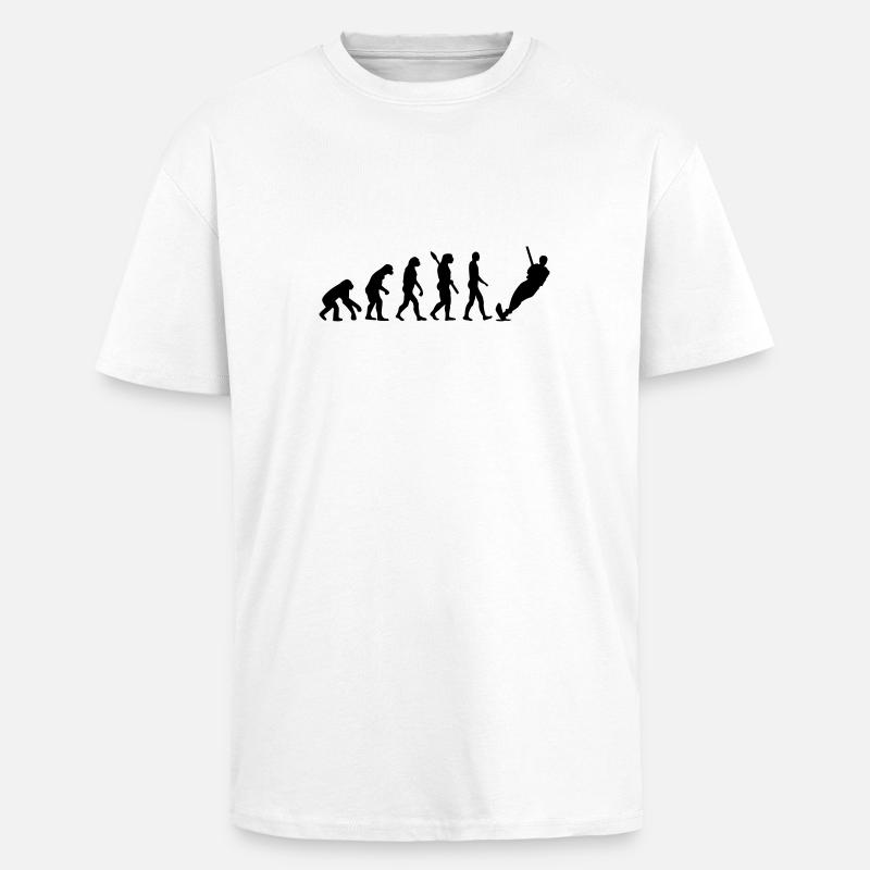 Évolution Ski nautique - T-shirt unisexe oversize épais - blanc