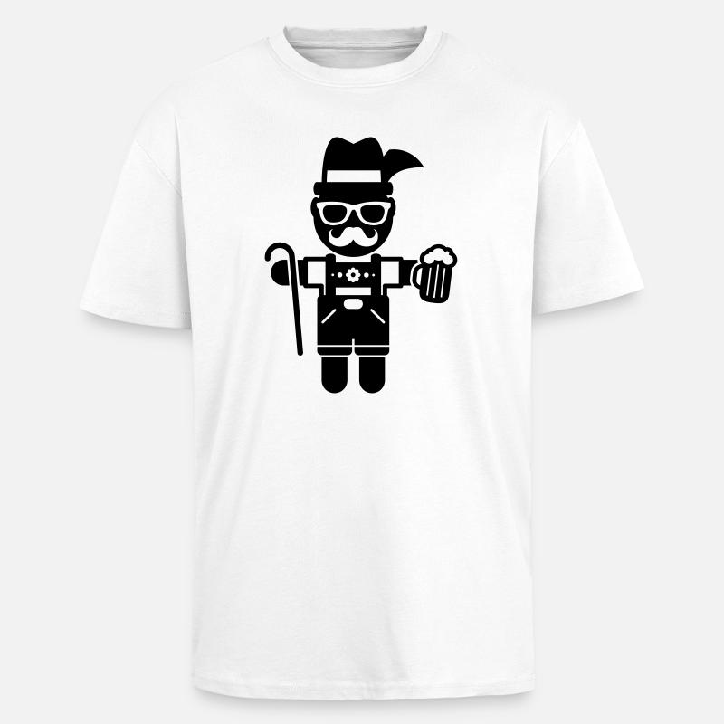mann bier - Oversized Heavyweight Unisex T-Shirt - Weiß