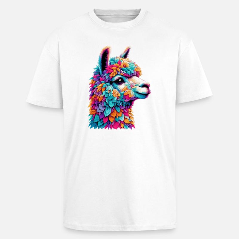 Alpaka - Oversized Heavyweight Unisex T-Shirt - Weiß